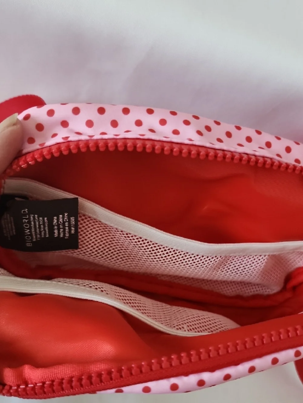 Hello Kitty Pink and Red Polka Dot Kids Crossbody Bag